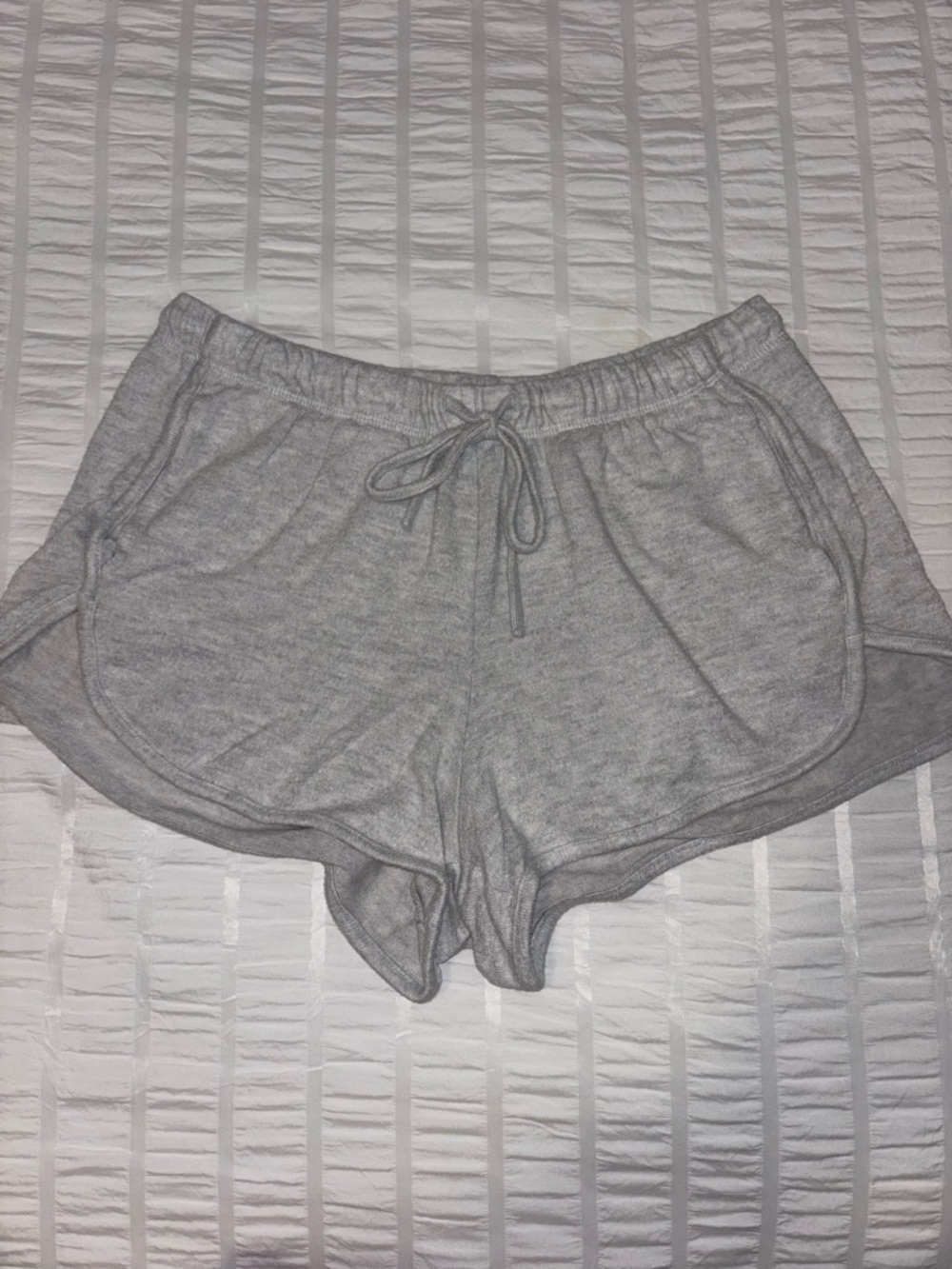aerie light gray sweat shorts